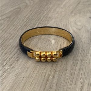 Vita Fede Blue Snakeskin Cuff Bracelet